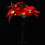 Κόκκινο πλαστικό φωτιστικό δέντρου Poinsettia Χριστουγεννιάτικη διακόσμηση 1 τεμ. 8