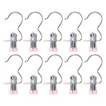 Schuhaufhänger für den Kleiderschrank, Wäscheklammern und Clips für Wäsche, Handtücher, Hosen, Hüte, Socken, Handschuhe – Silber, kompatibel