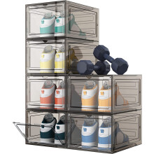 Hltsor Shoe Storage 6Pack Organizer na buty Przezroczyste, twarde plastikowe pudełka na buty Przezroczyste plastikowe pudełka na buty do układania