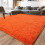 Soft shag rug orange 4x6 ft plush non-slip 3