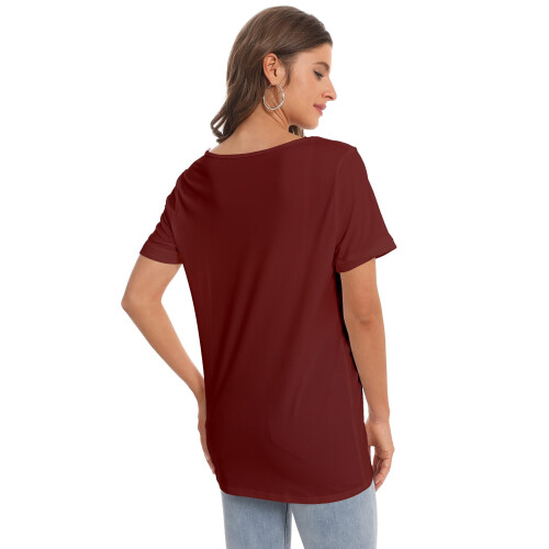 Blusas femininas casuais com decote em V profundo e sexy 2