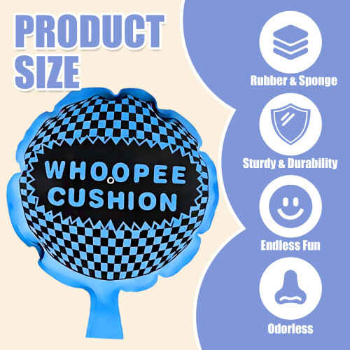2 τεμάχια μαξιλάρι Whoopie, αστείο σφουγγάρι που κάνει θόρυβο, αυτοφουσκωτή φάρσα, 2