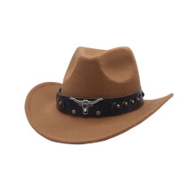 Gutter Jenter Cowboyhatt Bred Brem Jazzhatter Barn Stilig Bursdag Bryllup Weekendlue, Khaki, En Størrelse