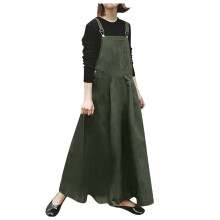 Rbaofuzie Abiti da donna Abito senza maniche casual tinta unita senza maniche per invitata a matrimoni Abito lungo ampio con spalline e tasche Abito