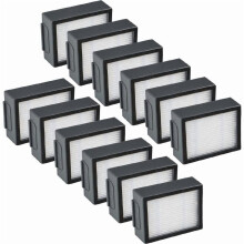 12-pack ersättningsfilter kompatibla med iRobot Roomba E-, I- och J-serien (I1-I8, E5-E7, J7) robotdammsugare