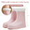 Botas de chuva impermeáveis femininas de cano curto e cano largo (1 par) 4
