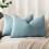 Conjunto de 2 capas de almofada de chenille macio, 30x50 cm, azul claro, para almofada lombar, sofá, poltrona e quarto – Compatíveis com 1