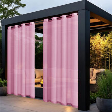 Waterproof Outdoor Curtains for Patio – Pink, 51.9"x72", Grommet, Privacy & Weatherproof, 1 Panel
