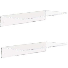 Mensole in acrilico trasparente da 30 cm, mensole galleggianti da parete per riporre oggetti, set da 2