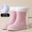 Botas de chuva impermeáveis femininas de cano curto e cano largo (1 par) 2