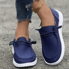 Åndbare sejlersko til kvinder, slip-on sko til kvinder, loafers til afslappet dæksko, lette loafers med snørebånd til kvinder