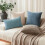 Conjunto de 2 capas de almofada de chenille macio, 30x50 cm, azul claro, para almofada lombar, sofá, poltrona e quarto – Compatíveis com 7
