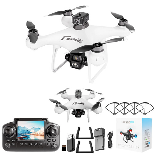 RC Drone w/1080P Camera, Brushless Motor, Screen Remote, 360 Obstacle Avoidance, 2