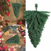 Guirlanda artificial de pinheiro verde em formato de lágrima para porta – Faça você mesmo sua guirlanda de pinheiro para decoração de Natal