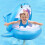 Φουσκωτό Baby Shark με τέντα - Φουσκωτό φουσκωτό πισίνας για νήπια 6-36 μηνών, δακτύλιος 1