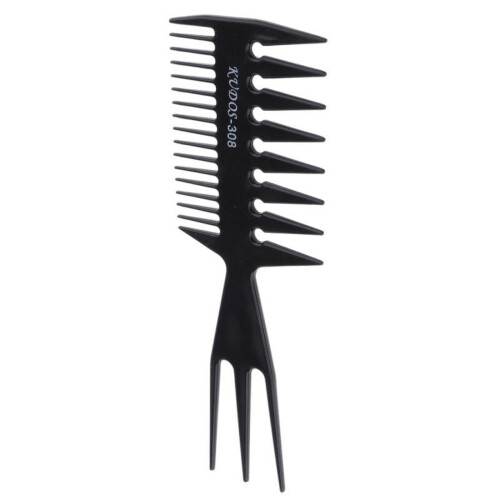 2x3Ways Κομμωτική Χτένα Χτίσματος Μαλλιών Pick Hair Χτένα με Πλατιά Δόντι Afro, Βούρτσα 2