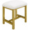 White Gold Vanity Stool with Cushion 1 Piece 1