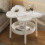 Butterfly Side Table White 2-Tier with Open Shelf 5