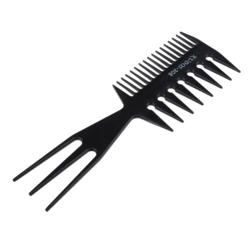 2x3Ways Κομμωτική Χτένα Χτίσματος Μαλλιών Pick Hair Χτένα με Πλατιά Δόντι Afro, Βούρτσα 1