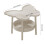 Butterfly Nightstand White Plastic 1 Drawer 3