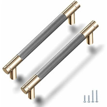 Aluminum Drawer Pulls Gold Nickel Oxidation 2-Pack