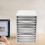 Documentenorganizer, dossierhouder, papieropbergrek met 11 vakken, wit. 4