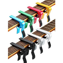 Set di 8 capotasti in alluminio per chitarra, leggeri e universali, compatibili con chitarre elettriche e acustiche - Regalo di Natale