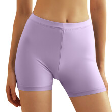 Damen-Boyshorts, einfarbig, Seide, mittelhoher Bund, bequeme, atmungsaktive Leggings aus Seidenstrick, dehnbare Unterhose
