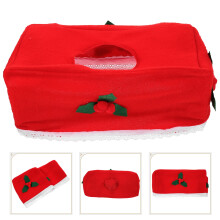 Set of 2 Foldable Fabric Paper Towel Holders (Red)