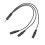 3,5 mm stereo lydsplitterkabel - 1 til 3 1
