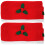 Set of 2 Foldable Fabric Paper Towel Holders (Red) 3