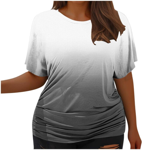 VERUGU Μπλούζες Plus Size για γυναίκες Καλοκαιρινά Μοντέρνα Πουκάμισα με Πλισέ