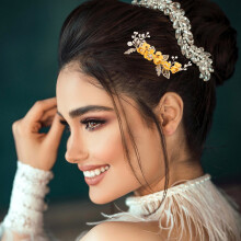 OUNONA Bloemen Bruids Haarkam Zijkant Haarkam Bloemen Haarkam Bruids Haaraccessoire