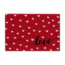 Valentine's Heart Polyester Placemat Non-slip