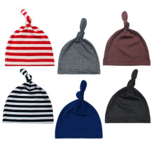 6 Pack Newborn Baby Hospital Hat for Boy Girl Knot Beanie Hats 0-6 Months Infant Baby Soft Warm Cozy Caps