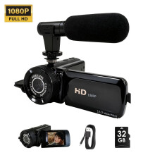 2.5K Portable Digital Camcorder with Audio Capture & Wide Angle Lens, Multiple Colors — Compatible with Junior & Travel Use