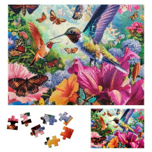Kolibri-Garten-Puzzle aus der Vivid Collection, 500 Teile