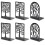 Βιβλιοθήκες για διακοσμητικά ράφια, 3 ζευγάρια στηριγμάτων βιβλιοθηκών δέντρου, 1