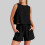Γυναικεία Casual2Piece Σορτς Καλοκαιρινή Μπλούζα με Στρογγυλή Λαιμόκοψη, Μονόχρωμη 1