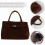 Damen-Wildledertasche, lässig, Retro, Braun 5