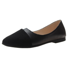 Upioiwer Elegante Damen-Ballerinas, spitze Zehenpartie, bequeme Freizeitschuhe, ideal für Arbeit, Tanz und Party, Schwarz, Größe 37