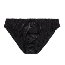 Femei chiloți satinați talie joasă cu volane lenjerie intimă confortabilă bikini slip elastic doamnelor lenjerie intimă