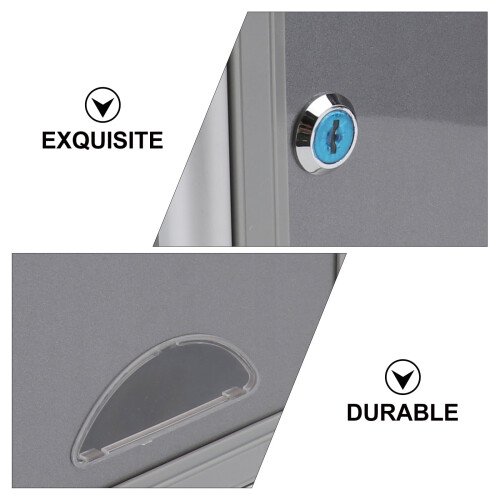 Afsluitbare suggestiebox voor wandmontage, metaal, 1 stuk 1
