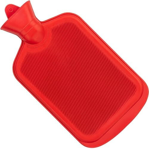 2-pack, 2 liter varmvattenflaskor i naturgummi 1