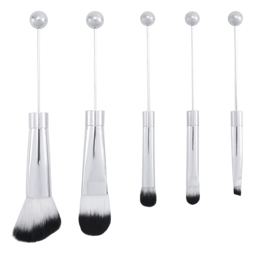 Beadable Makeup Brushes Silicone Beads DIY Makeup Cosmetic Brushes Beaded Brushes Kit for DIY