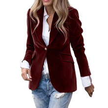 Kukoosong Women's Casual Blazers, Open Front Long Sleeve Work Office Suit Jackets Blazer, Fashion Street Style Suit Jacket