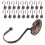Crochets de rideau de douche rustiques en fer marron (24 pièces) 1