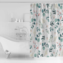 Vanntett dusjforheng i polyester, botanisk, 54 x 78 tommer