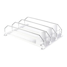 Drink Organizer for Fridge-White Automatic Pusher Glide,Soda Dispenser for Fridge-Holds to 15 Cans
