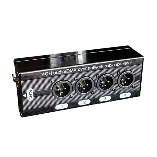 1 Unidade de áUdio XLR de 3 Pinos e 4 Canais e DMX sobre Extensor de Cabo de Rede, Extensor de Sinal de Rede DMX512, Macho